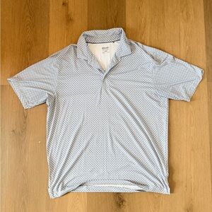 Ahead Men's Blue Patterned Polo Shirt